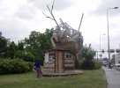 Dřevěná konstrukce, prkna, 7x5x4m 2023